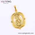 33182 xuping joyas 24k chapado en oro de Santa Madre simple redondo colgante religioso